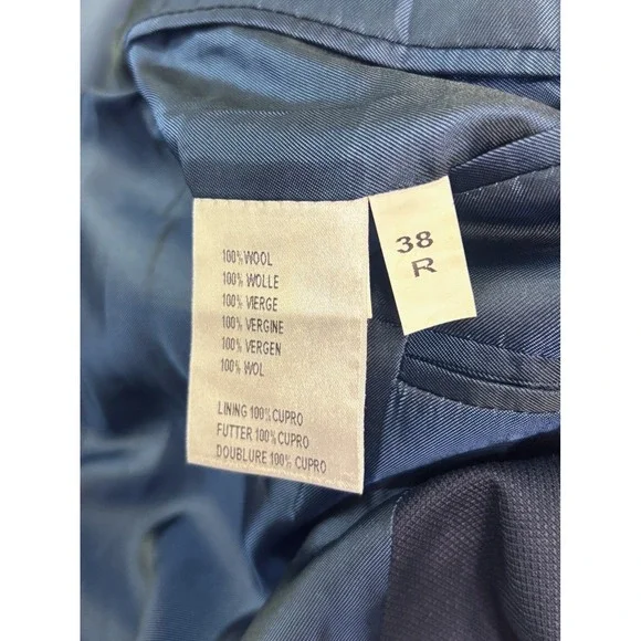Richard James Savile Row 38R Navy Blue Hopsack Blazer Jacket Sport Suit Coat